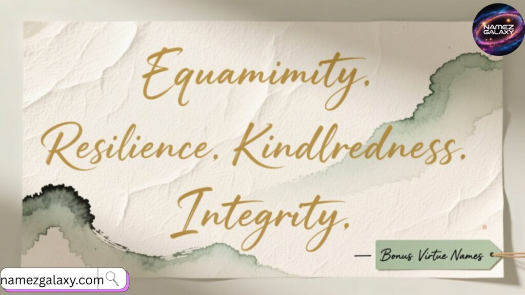 Bonus Virtue Names (Gender-Neutral)