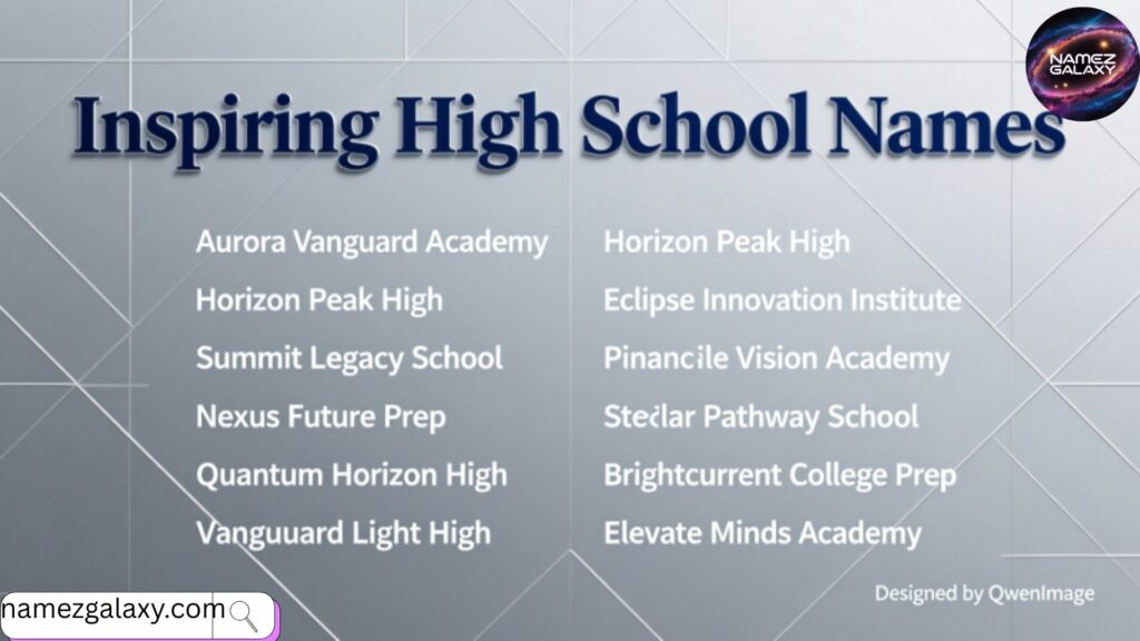 Inspiring High School Namesย