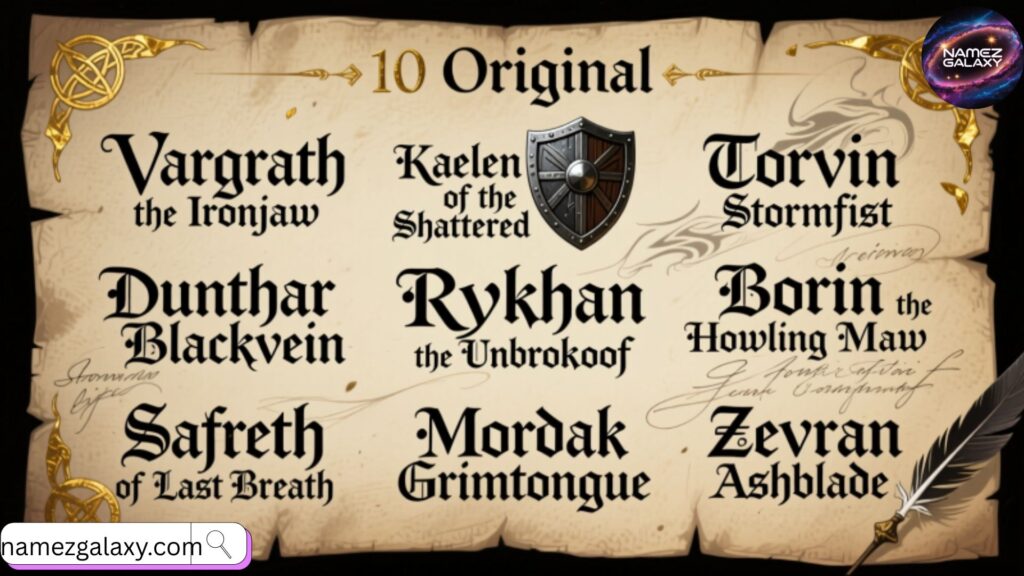 Male Warrior Name Ideas