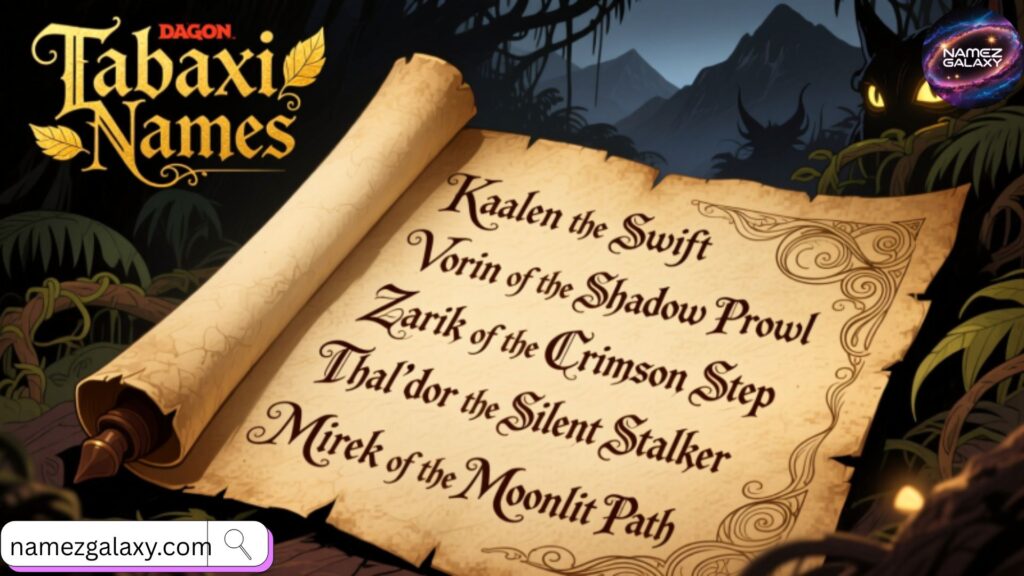 D&D Male Tabaxi Names