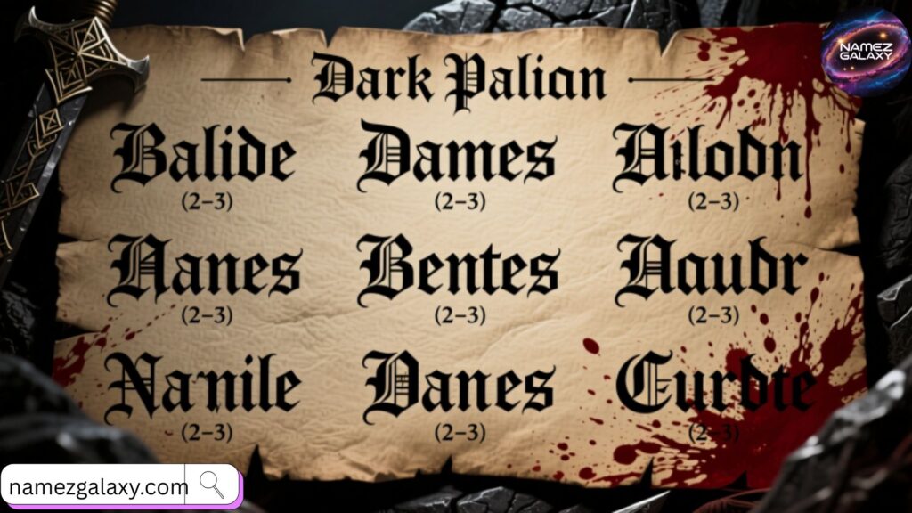 Dark Paladin Names