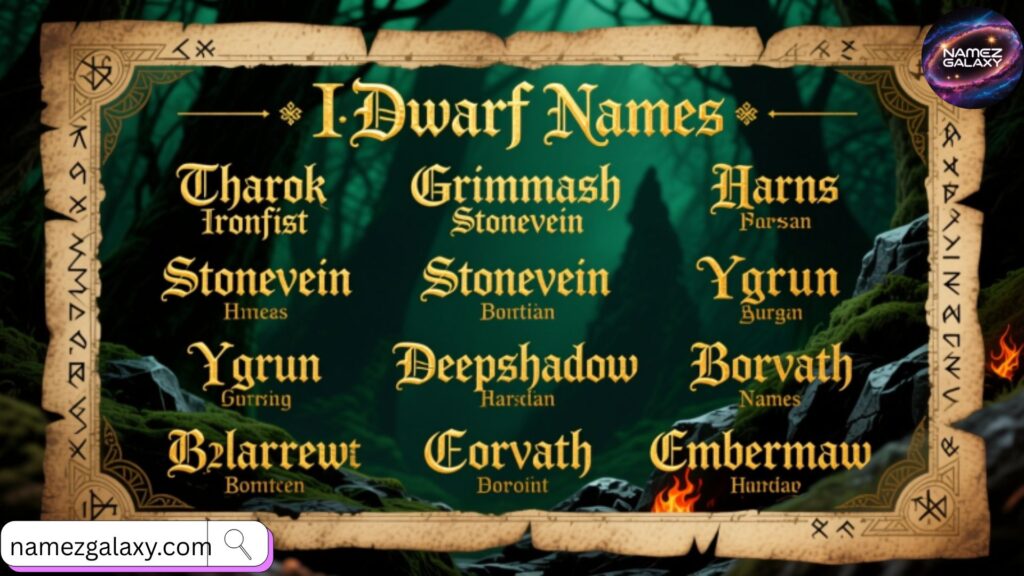 Epic Dwarf Names for Fantasy Novels