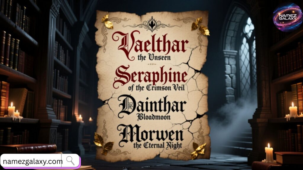 Fantasy Vampire Names 