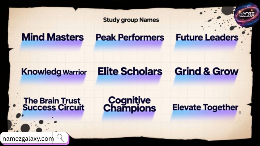 Motivational Study Group Names