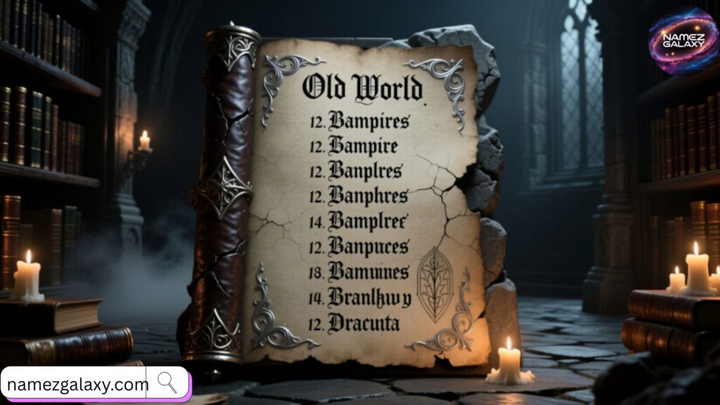 Old World Classic Vampire Names 