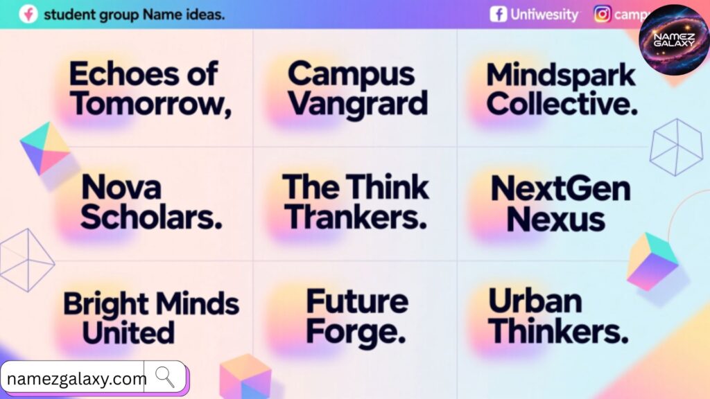 Popular Student Group Name Ideas 