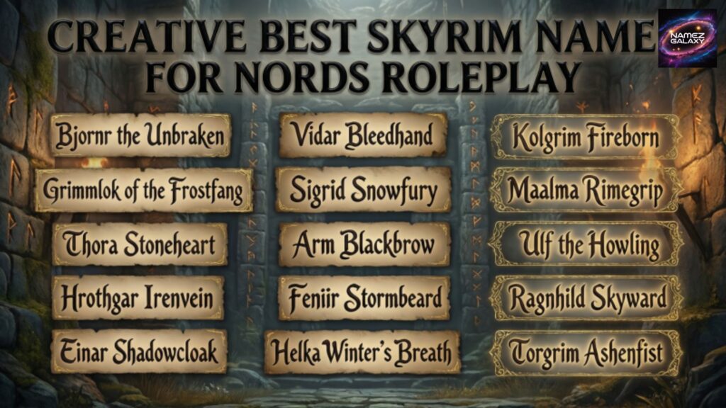Creative Best Skyrim Names for Nords Roleplay (1)