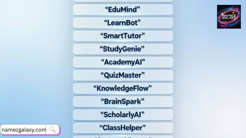 Education Chatbot Names