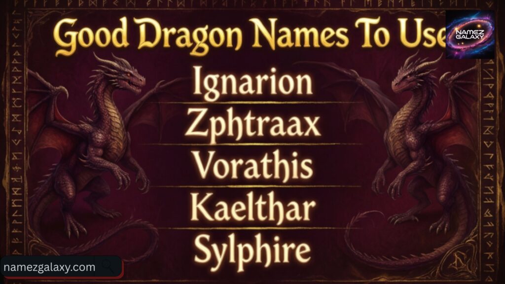 Good Dragon Names To Use