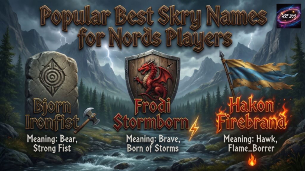 Popular Best Skyrim Names for Nords Players