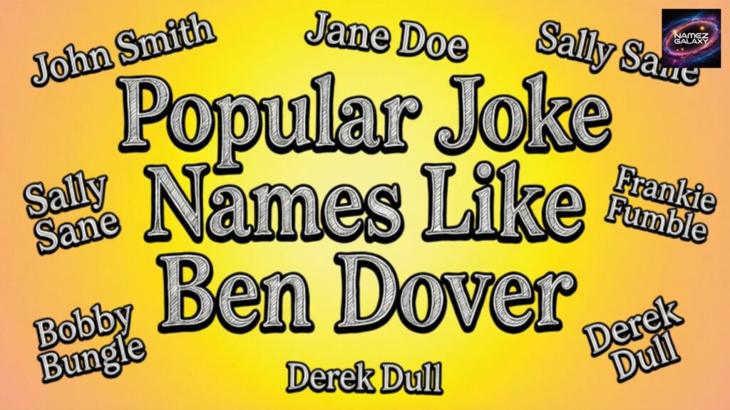 Popular Joke Names Like Ben Dover