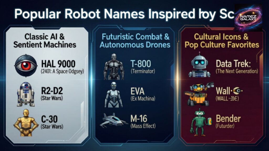 Popular Robot Names Inspired by Sci-Fi