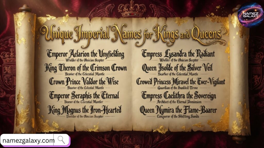 Unique Imperial Names for Kings and Queens