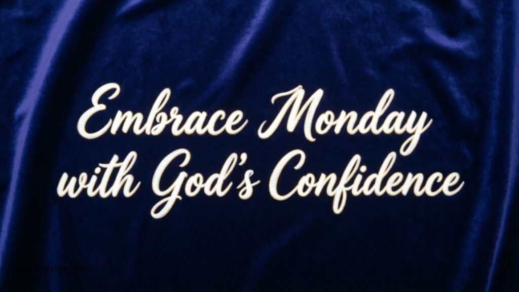 Embrace Monday with God's Confidence 