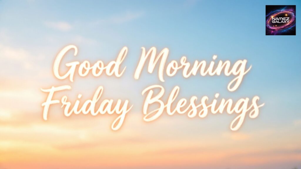 Good Morning Friday Blessings
