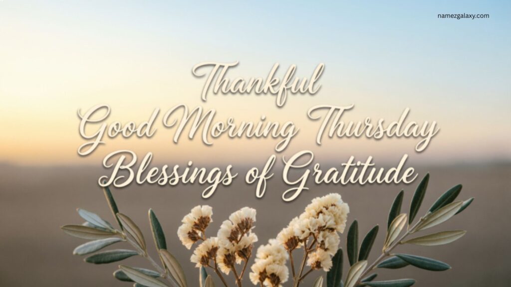Thankful Good Morning Thursday Blessings of Gratitude