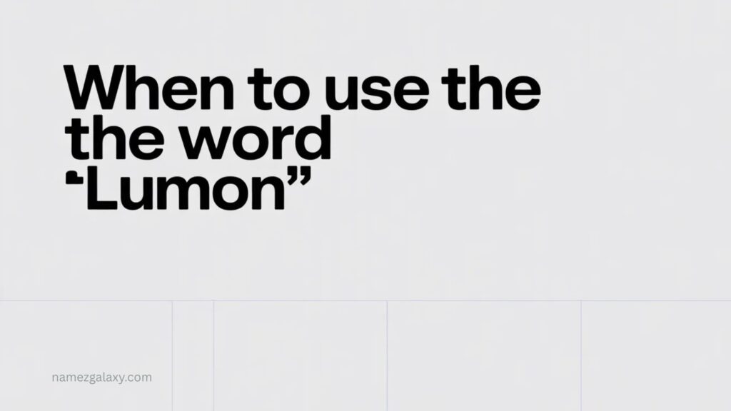 When to Use the Word “Lumon