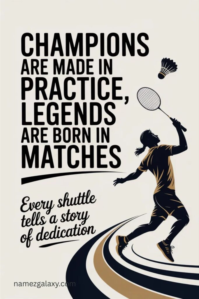 Aesthetic Sportsman Spirit Badminton Quotes