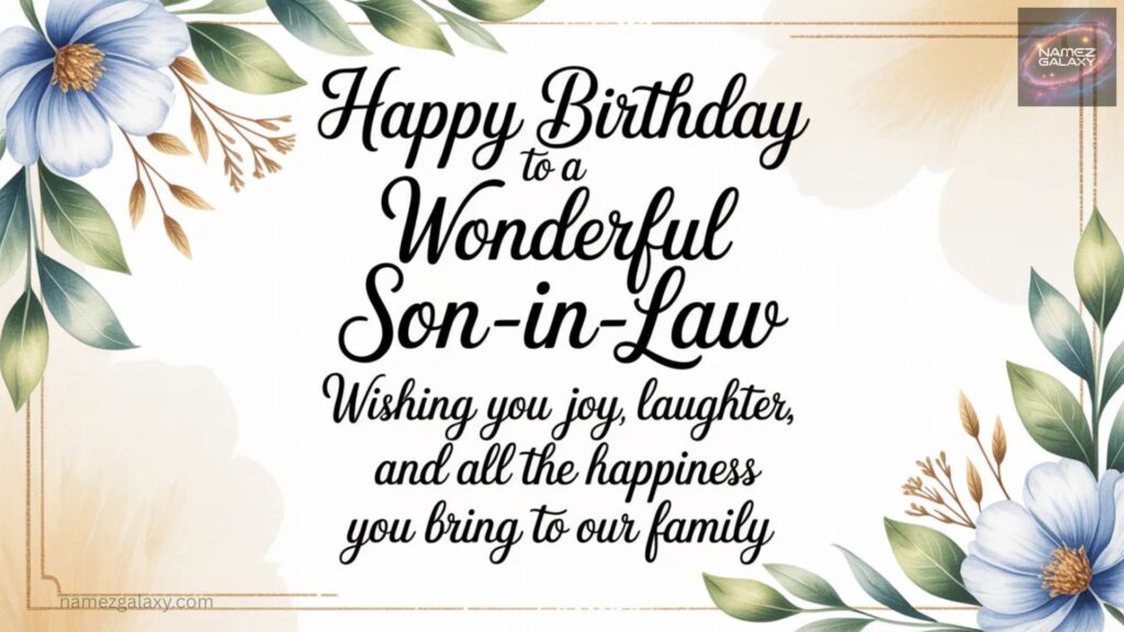 Birthday Wishes from Mother-in-Law to Son-in-Law