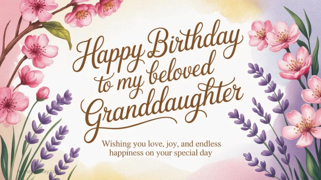 Emotional Birthday Wishes for Granddaughter