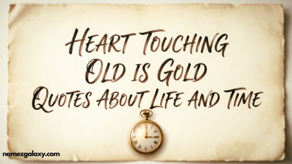 HEART TOUCHING OLD IS GOLD QUOTES ABOUT LIFE AND TIME