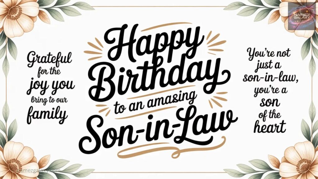 Heartwarming Quotes and Sayings for Your Son-in-Law's Birthday