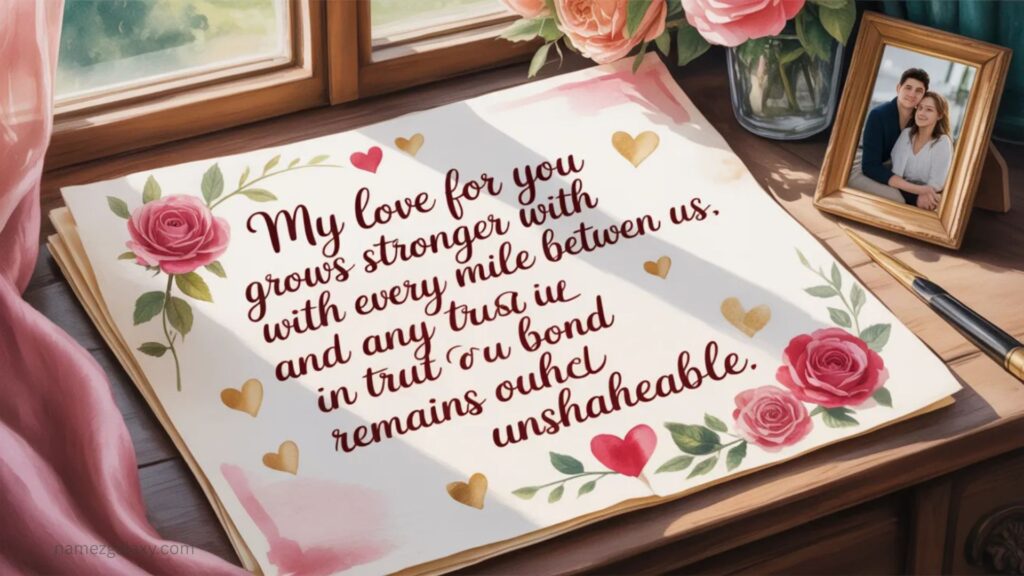 LOVE AND TRUST MESSAGE FOR MY WIFE FAR AWAY