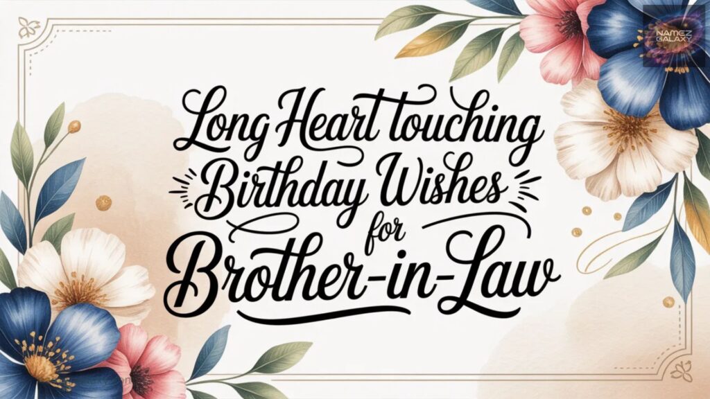 Long Heart Touching Birthday Wishes for Brother-in-Law