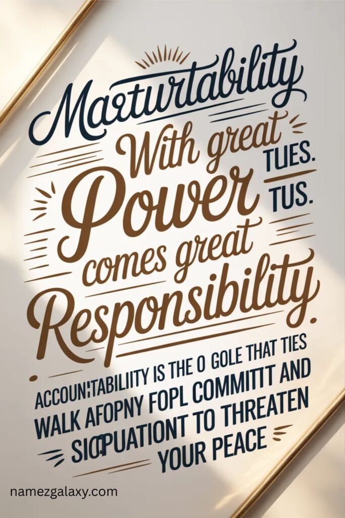 Powerful Maturity Quotes About Responsibility and Accountability