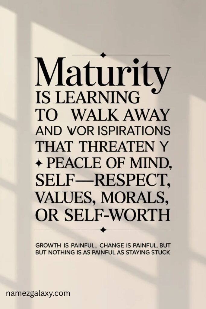 Quotes for Maturity
