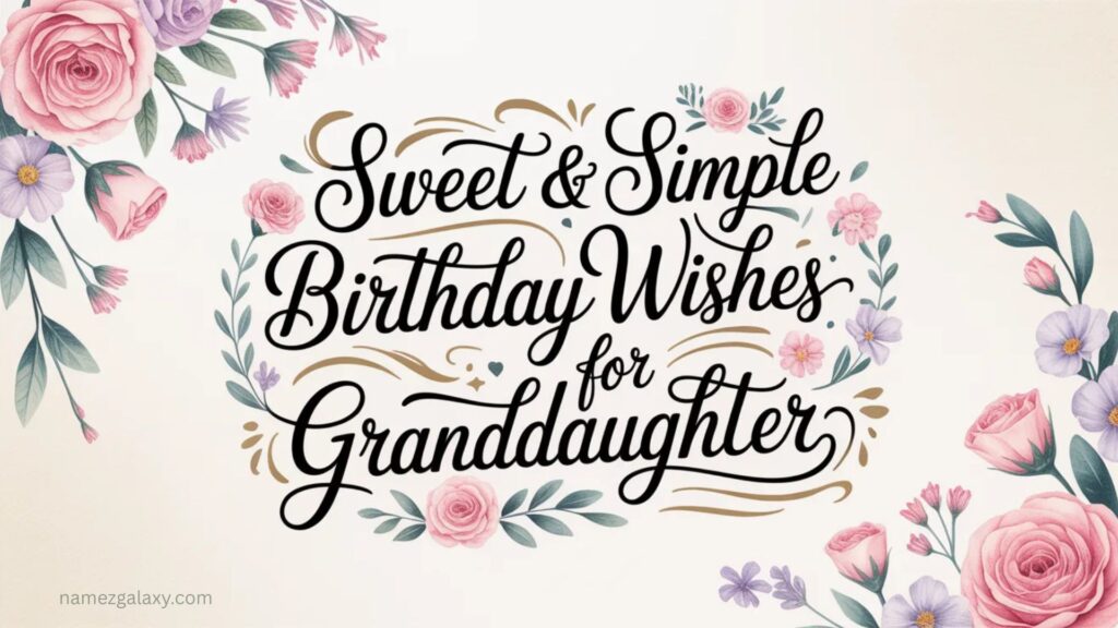 Sweet & Simple Birthday Wishes for Granddaughter