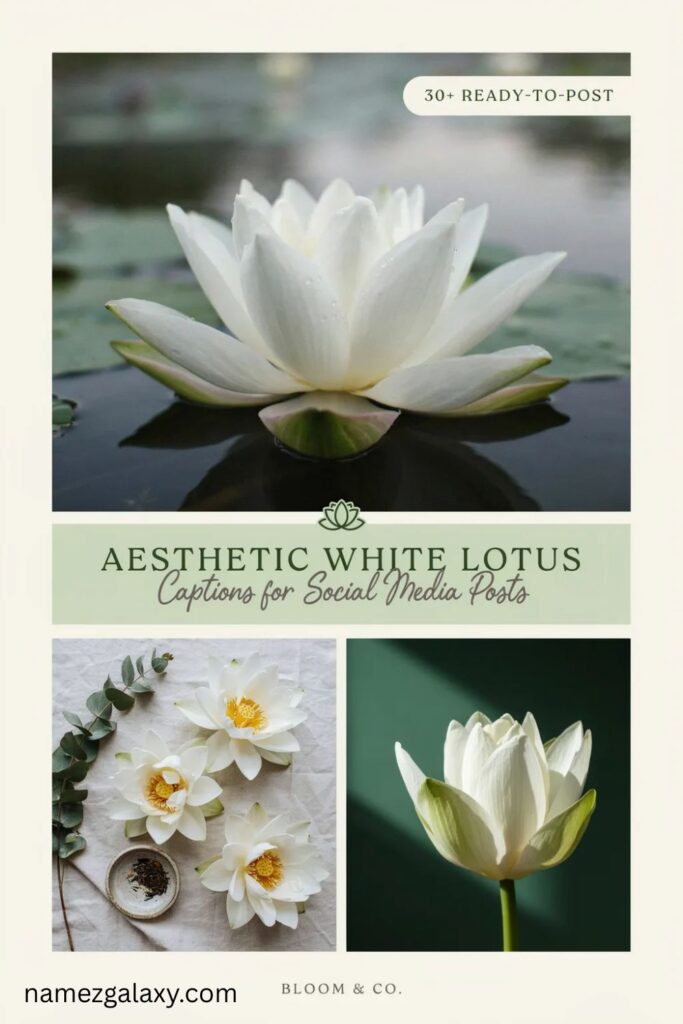 Aesthetic White Lotus Captions for Social Media Posts