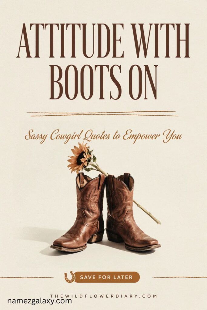 Attitude with Boots On Sassy Cowgirl Quotes to Empower You