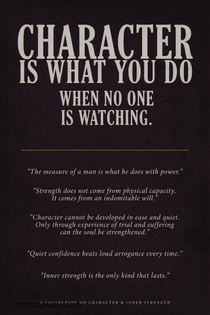 Deep Personality Quotes About Character and Inner Strength
