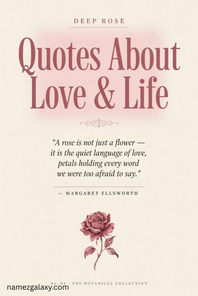 Deep Rose Quotes About Love and Life