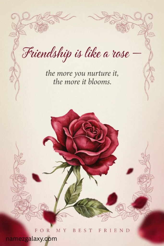 Friendship Rose Quotes