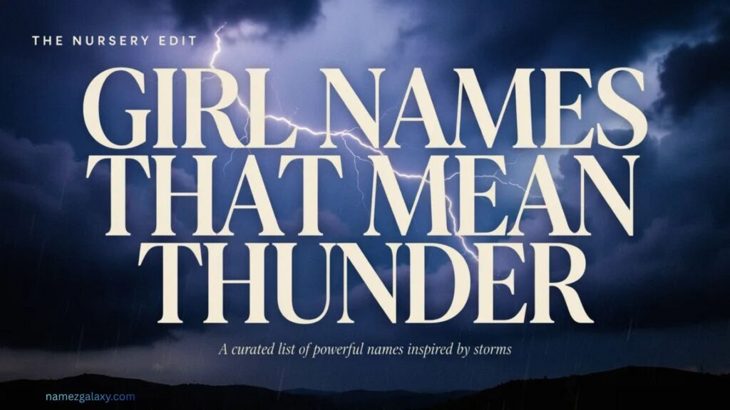 Girl Names That Mean Thunder