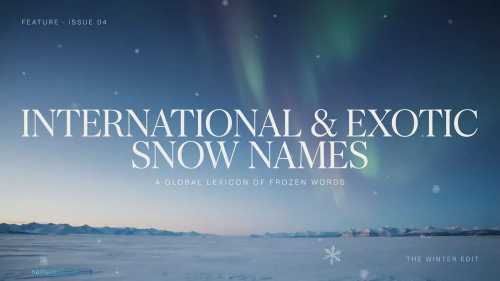 International & Exotic Snow Names