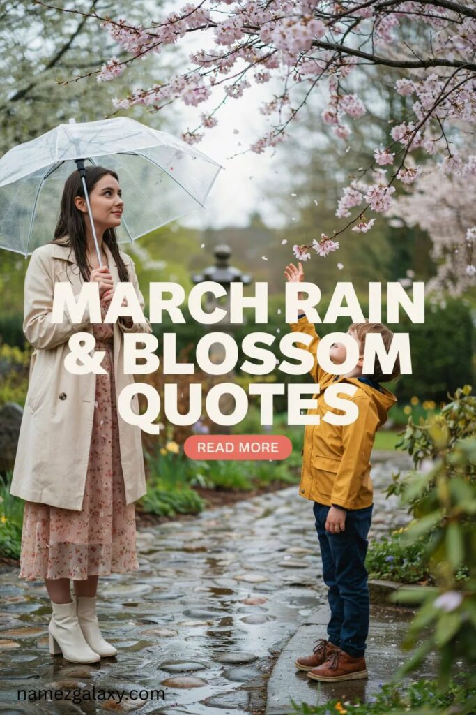 March Rain and Blossom Quotes