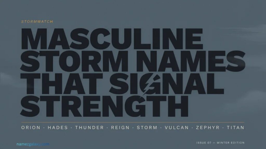 Masculine Storm Names That Signal Strength