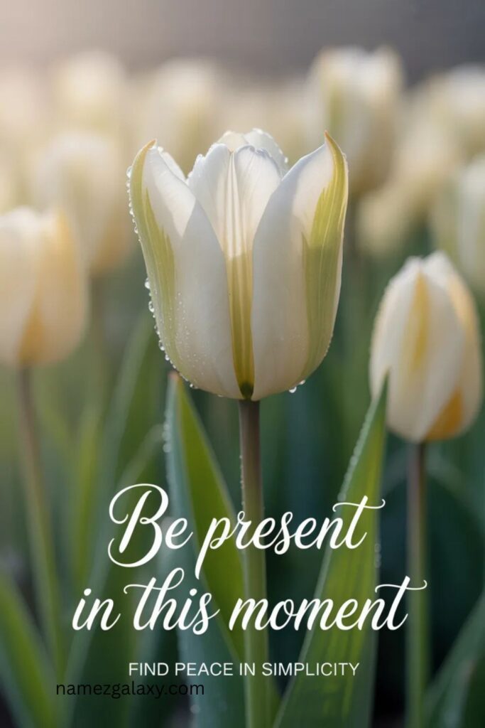 Mindfulness & Zen Tulip Captions