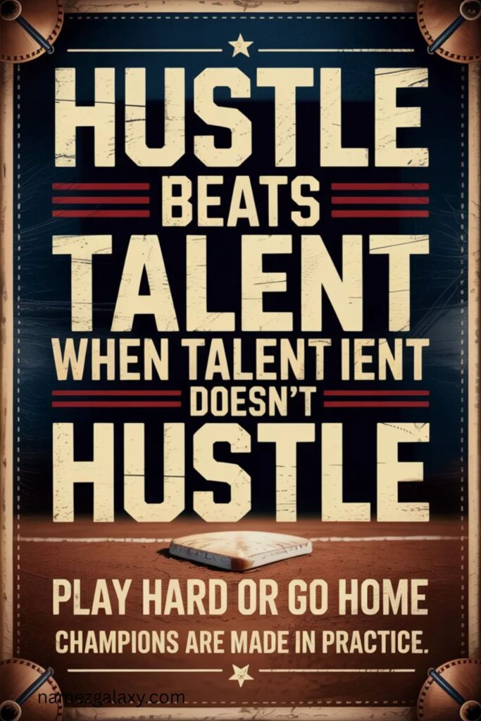 Motivational Baseball Sayings About Hustle
