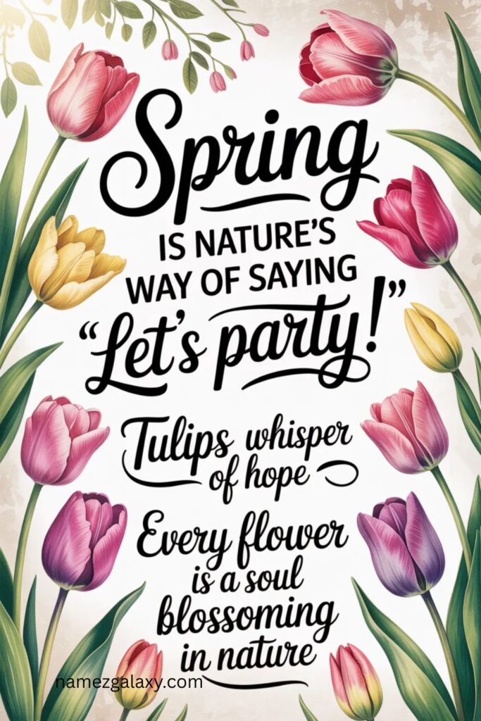 Quotes About Tulips and Spring