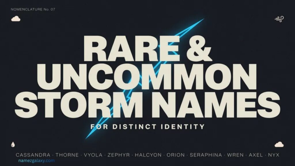 Rare and Uncommon Storm Names for Distinct Identity