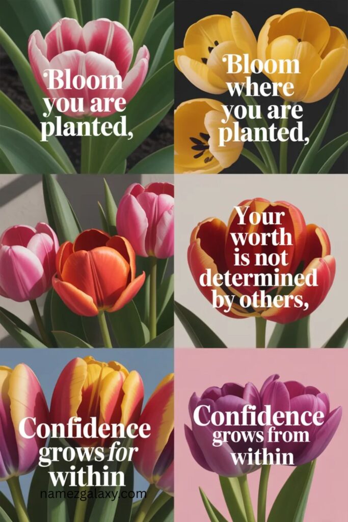 Self-Love & Confidence Tulip Captions