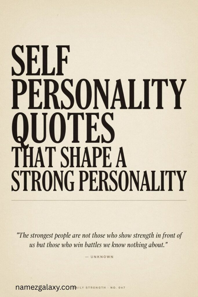 Self Personality Quotes That Shape a Strong Personality