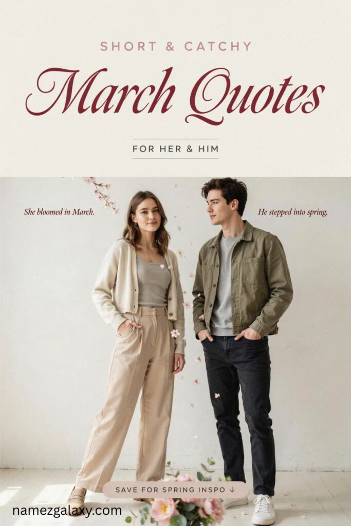 Short & Catchy March Quotes