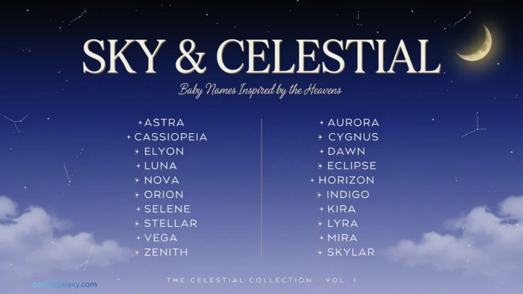 Sky and Celestial Blue Names