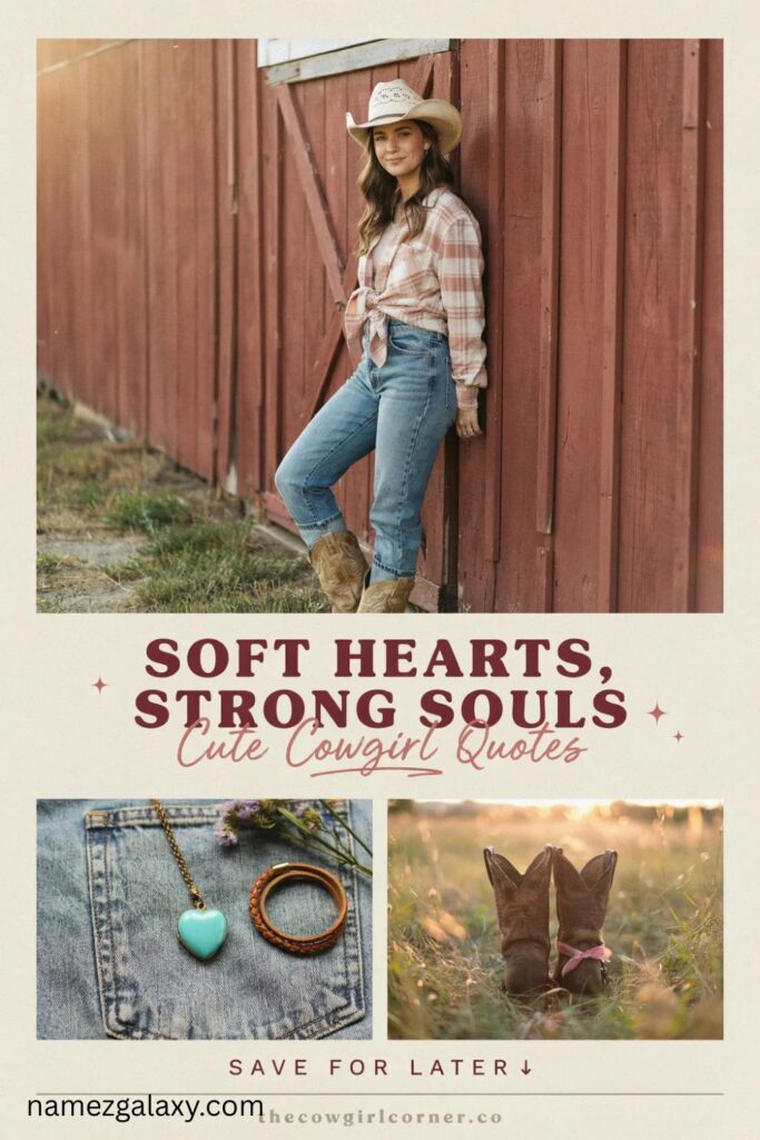 Soft Hearts, Strong Souls Cute Cowgirl Quotes