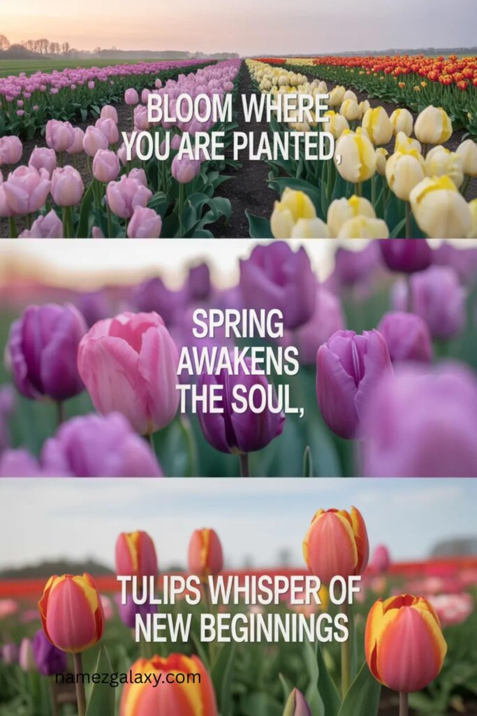 Spring & Seasonal Tulip Captions